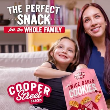 Cooper Street Twice-Baked Cherry White Chip Biscotti Cookies (16 oz Pack of 2) – Over 50 Biscotti Cookies per Bag Loaded with Real Fruit, Traditional Italian Style Snacks - Dairy, Peanut & Soy Free - Image 6