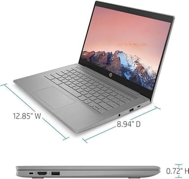 HP Chromebook 14" Business & Student Laptop Computer, 4GB RAM,576GB Storage (64GB eMMC + 512GB Docking Station), 4-Cores Intel Celeron, HD Webcam, Long Battery Life, Chrome OS, PLUSERA Earphones - Image 5