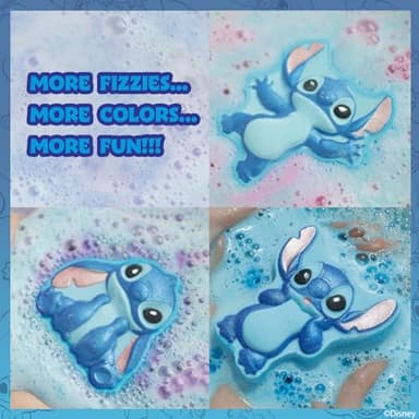 Stitch Bath Bombs for Kids, Fun Bright Rainbow Colors, Raspberry Scented for Kids, Ages 3+, by Townley Girl - Image 3