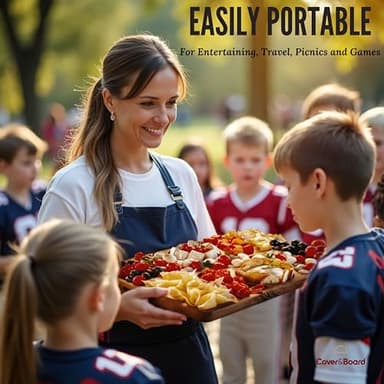 Cover&Board 2-in-1 Charcuterie Board with Lid, Large 12x16 Bamboo Cutting Board and Wooden Tray with 5 Compartments and Clear Cover, Charcuterie and Cheese Server for Entertaining and Travel, Gift Box - Image 3