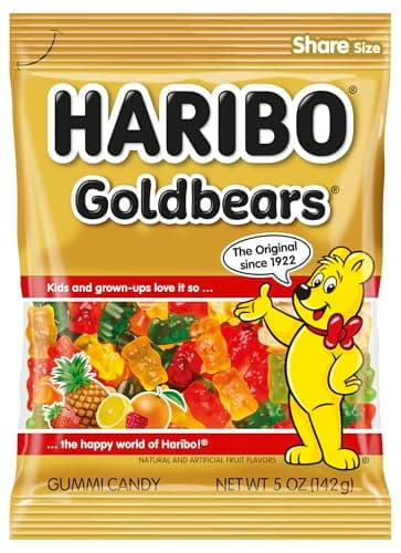 HARIBO Goldbears, Gummi Candy, 5 oz Bags (12 Packs) Assorted Flavors - Image 1