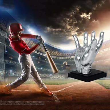 Baseball Holder Creative Hand-Shape Design, Baseball Display Stand with ABS Tee & Base, Baseball Display Case for Official Size Baseball or Memorabilia Displays Ornament - Image 6