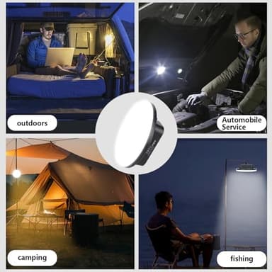 10000 mAh Portable LED Camping Light Rechargeable,3 Light Colors & 1500LM Stepless Dimming Tent Light, IPX65 Waterproof, Magnetic Base for Hurricane Emergencies, Outdoor, Hiking, Home(Standard) - Image 6