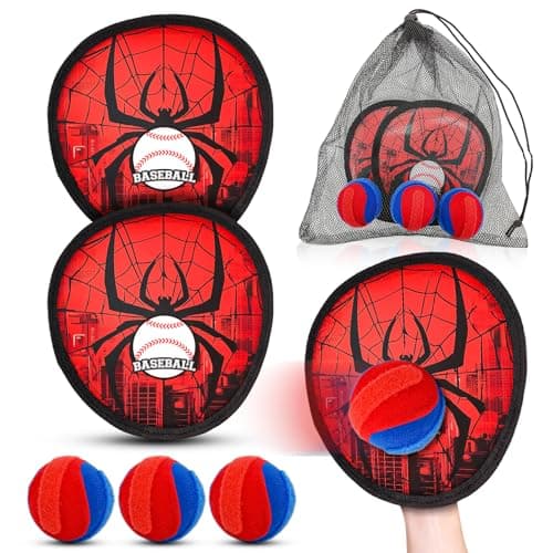 Toss and Catch Ball Game Set, Outdoor Games for Kids 3 4 5 6 7 8 9 10 11 12 Years Old Boys Girls, Outdoor Yard Games Beach Toys Pool Toys Sports & Outdoors Birthday Gifts (2 Paddles) - Image 1