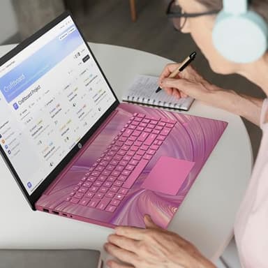HP 17 Laptop, 17.3'' Touchscreen Display, Intel Quad-Core N200 Processor, 16GB RAM, 1TB SSD+128GB SSD, Webcam, Number Keypad, Windows 11 Home, Fatcayes Accessory, Sunkissed Plum (Renewed) - Image 7