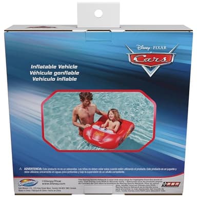 Swimways Disney Pixar Cars Inflatable Water Boat Vehicle, Inflatable Pool Floats and Kids Pool Toys, Cars Pool Party Supplies for Kids Aged 3 & Up - Image 9