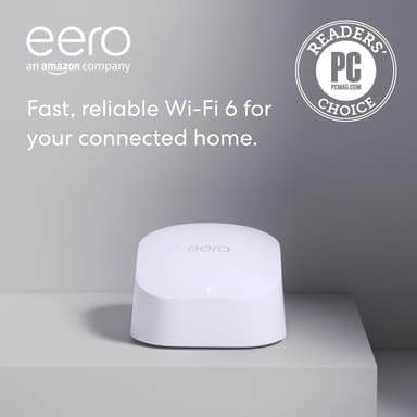 Like-New Amazon eero 6 mesh wifi router - Supports internet plans up to 900 Mbps, Coverage up to 1,500 sq. ft., Connect 75+ devices, 1-pack - Image 2