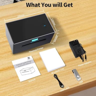 Roenllce Thermal Label Printer 4x6 Bluetooth Label Printer for Small Business for Shipping Packages, Support Windows, Mac, iOS, Android, Used for Amazon, Ebay, Shopify, Etsy, UPS, USPS (Black Grey) - Image 7