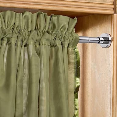 BRIOFOX Shower Curtain Rod Adjustable 32-61 Inch, Spring Tension Shower Rod No Drilling Non Slip, Chrome - Image 2