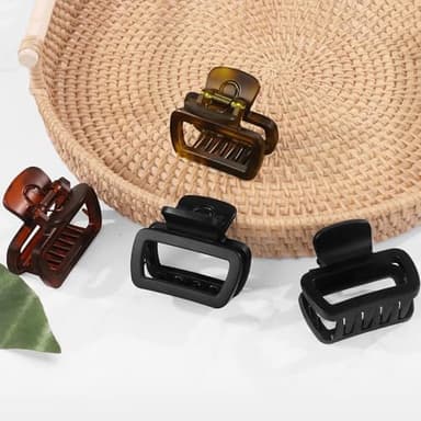 Matte Medium Hair Clips for Women 4Pcs 2.2 Inch Unbreakable Square Rectangle Hair Claw Clips for Thin Hair & Fine Hair High end U-shaped Spring Non-slip Short Hair Accessorie - Image 6