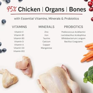 Stella & Chewy's Freeze-Dried Raw Chicken Meal Mixers- Dog Food Topper and Mixer - Made with 95% Cage-Free Chicken, Organs & Bone - Perfect for Picky Eaters - Grain-Free - 18oz - Image 8