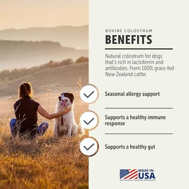 Four Leaf Rover Bovine Colostrum for Dogs - from 100% Grass-Fed New Zealand Cows - for Skin, Gut & Immune Health - 60 Day Large Dog Supply - Image 2