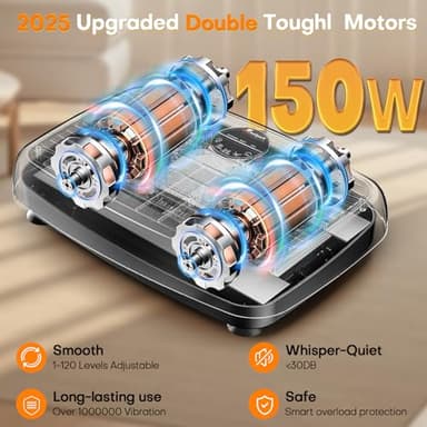 Vibration Plate Exercise Machine, 2025 Upgraded Double Motors Vibration Plate for Lymphatic Drainage, EvoSpark 3D PRO Vibration Plates for Weight Loss,450 Lbs Capacity Vibrate Fitness Platform - Image 2