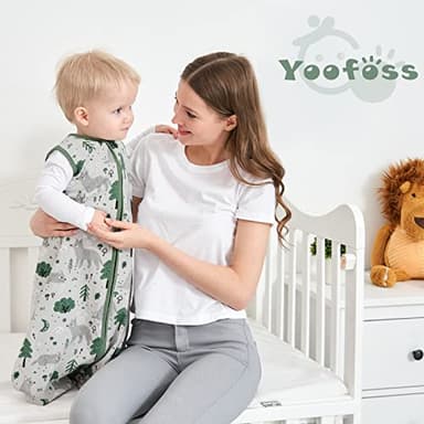 Yoofoss Baby Sleep Sack 18-24 Months Baby Wearable Blanket 100% Cotton 2-Way Zipper Toddler Sleeping Sack，3 Pack Soft Lightweight Sleep Sacks for Babies - Image 7