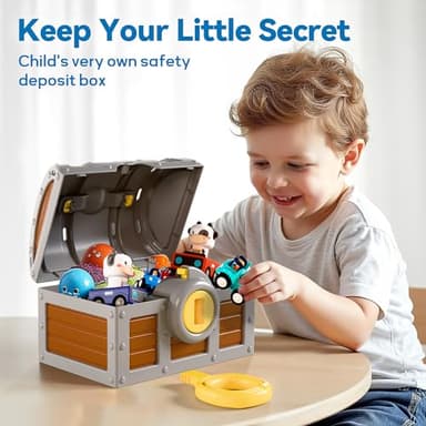 Pool Wave Kids Diving Pool Toy, Large Treasure Chest Water Dive Game W/Keys Gems Fish, Toddler Outdoor Swimming Treasure Box Playset, Fun Summer Swim Party Gifts 3 4 5 6 7 8 10 12 Year Old Boy Girl - Image 5