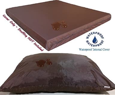 Dogbed4less DIY Durable Blue Denim Pet Bed External Duvet Cover and Waterproof Internal Case for 35"X20"X4" Small Medium Dog Bed - Replacement Covers only - Image 4