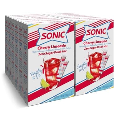 Sonic Singles To Go Powdered Drink Mix, Cherry Limeade, 6 Sticks Per Box, 12 Boxes (72 Sticks Total) - Image 1