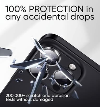 MAGIC JOHN for iPhone 16 Pro Max/16 Pro Camera Lens Protector [Alignment Kit&1:1 Invisible Perfect Fit] 9H Aerospace Tempered Glass Anti-Scratch Durable, Individual Cover Ring, Case Friendly, Set of 2, Clear - Image 4