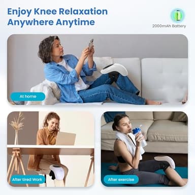 CuPiLo Knee Massager with Heat - HSA Eligible,Heating and Vibrating Pain Relief Knee Massager for Arthritis,Swelling Stiff Joints and Muscles Injuries,Ideal Gift for Her,Him - Image 6