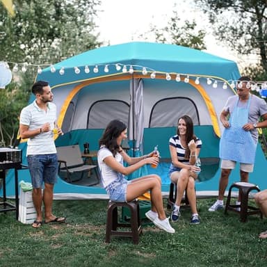 UNP Camping Tent 8 Person, Waterproof Windproof Family Tent with Rainfly Easy Set up-Portable Dome Tents for Camping 6-8 Person - Image 7