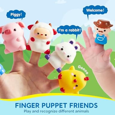 Learning Toy for Toddlers 1 2 3 Years Old, Counting, Matching & Sorting Montessori Learning Farm Train Including 9 Farm Animals and 1 Farmer, Easter Christmas Birthday Gift for Baby Boys Girls - Image 5