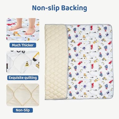 Lasoftan Baby Play Mat 71" X 59", Extra Thicker & Large Baby Mat for Floor, Soft Non-Slip Cushioned Play Mats for Babies, Toddlers, Foldable and Washable Baby Play Mat - Image 3