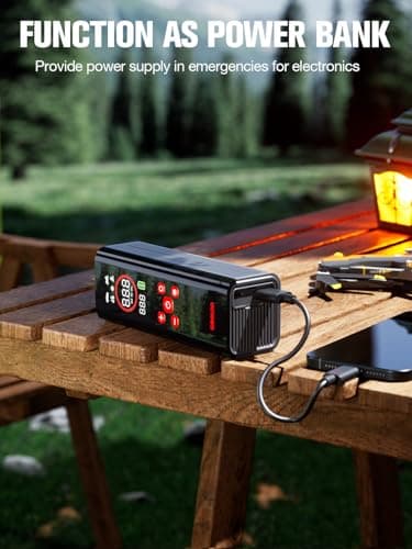 GOOLOO AP150 PRO Tire Inflator Portable Air Compressor, Upgraded UI Color LED Screen & 4X Faster Car Tire Air Pump with Tire Pressure Gauge, 12V Electric Tire Pump with Auto Shut-off for Car,Bike,Ball - Image 6