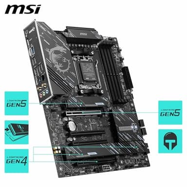 MSI X870 Gaming Plus WiFi Motherboard, ATX - Supports AMD Ryzen 9000/8000 / 7000 Processors, AM5-60A SPS VRM, DDR5 Memory Boost 8200+ MT/s (OC), PCIe 5.0 x16 & 4.0 x16, M.2 Gen5, Wi-Fi 7, 5G LAN - Image 5