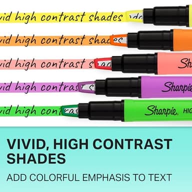 Sharpie Clear View Highlighter Sticks, Chisel Tip, Assorted Fluorescent, 8 Count - School, Home, and Office Use, Teacher Supplies - Image 6
