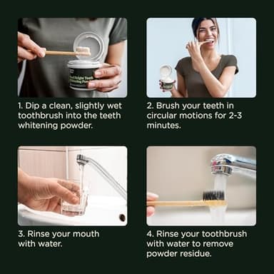 Lagunamoon Teeth Whitening Powder, 50g Bright Pearl Spearmint Flavor - Natural Teeth Whitening, Polish, Stain Remover - Alternative to Toothpaste, Tooth Powder for Sensitive Teeth - Image 5