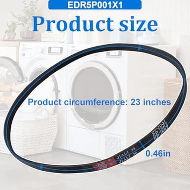WE12X27300 Washer Drive Belt for GE Washing Machines, Replaces 4587578, AP6328196, PS12342956, EAP12342956, 253C1275P001, 5PJ587SJ161, Durable Rubber Drive Belt for GE GUD/GUV Series - Image 6
