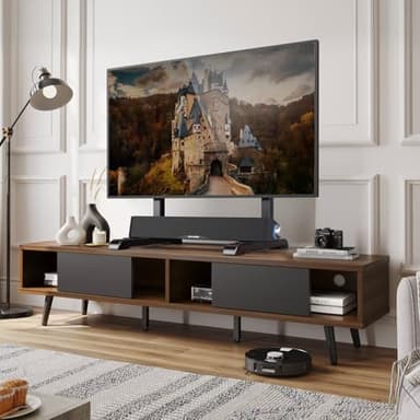 AX WABER Universal TV Stand, Table Top TV Stand Base Wobble-Free Replacement for Most 24 to 80 Inch LCD LED TVs, 7 Height Adjustable TV Legs Hold up to 150lbs, Max VESA 800x500mm, Black AX10TB02 - Image 8