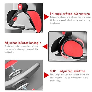 TINRIEF Thigh Master Hip Trainer Kegel Exerciser, Pelvic Floor Trainer, Kegel Trainer for Postpartum Rehabilitation, Trimmer Inner Thigh, Thigh Toner Workout - Image 2