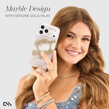 Case-Mate iPhone 17 Pro Max Case [Compatible with MagSafe] - Stylish Marble Phone Case with 12ft Drop Protection - Premium Magnetic Cover for iPhone 17 Pro Max - Karat Granite - Image 6