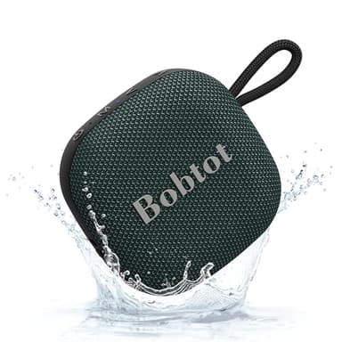Bobtot Portable Wireless Bluetooth Speaker - IPX7 Waterproof Show Speakers with 16H Playing Time, Loud Stereo Sound, Built-in Mic, TWS, Small Size with Carry Lanyard, DarkBlue - Image 1