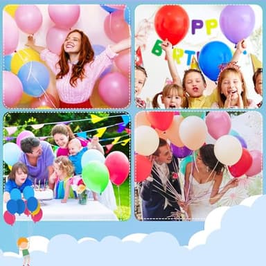 GYIPFIPA 100 Pack Balloons Assorted Color 12 Inches Rainbow Latex Balloons, 10 Bright Color Balloon Arch Kit, for Birthday Baby Shower Wedding Party Decorations - Image 7