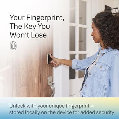 Yale Security Assure Lock 2 Touch Deadbolt, Satin Nickel Keyed Smart Entry Door Lock with Wi-Fi Connected Keypad and Fingerprint Scanner for Code Entry and Remote Access, YRD410-F-WF1-619 - Image 2