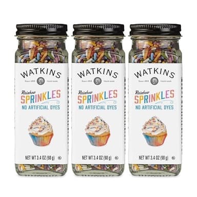 Watkins Rainbow Decorating Sprinkles, 3.4 Ounce Jar, 3-Pack - Image 1