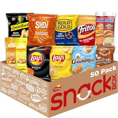 Frito-Lay Sweet & Salty Snacks, Variety Mix of Cookies, Crackers, Chips & Nuts, (Pack of 50) - Image 1