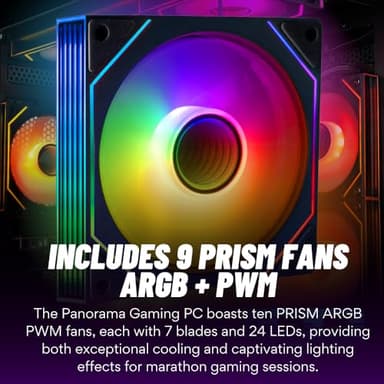 Panorama Gaming PC Desktop (NVD GeForce RTX 5070 Ti, Intel 24-Core i9-14900KF Processor, 32GB DDR5 RAM, 2TB NVMe Gen4 SSD, WiFi 6E, HDMI, Windows 11 Pro) Best 2025 Prebuilt Tower RGB Gamer Computer - Image 4