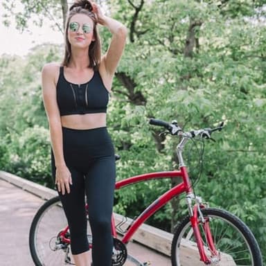 GAYHAY High Waisted Capri Leggings for Women - Soft Slim Yoga Pants for Running Cycling Workout B-Black - Image 2