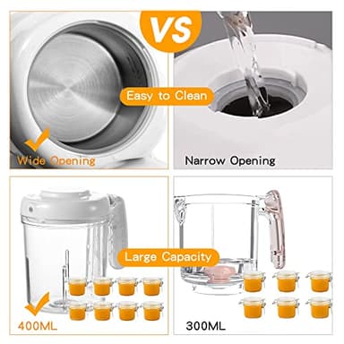 AMZBABYCHEF Baby Food Maker, 4 in 1 Baby Food Processor and Steamer, Puree Blender, Multifunctional Baby Puree Maker, Dishwasher Safe (White) - Image 5