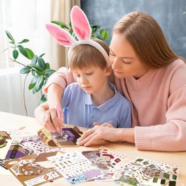 DIY 3D House Stickers Scene, 28 Set Fun DIY Sticker Therapy,Make Your Own Cute 3D Miniature Stickers Scene Sticker for Adult Kids for Relief Stress Pass The Time - Image 4