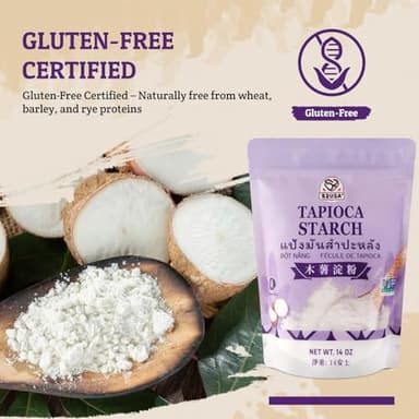52USA Tapioca Starch, 3 Pack (42oz Total) | Tapioca Flour from Cassava Root | Gluten Free Flour Substitute | Vegan, Kosher, Non-GMO | All Natural, No Preservatives | Thickener for Baking, Cooking, Soups & Bubble Tea - Image 6