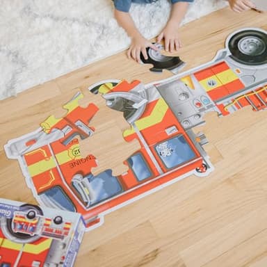 Melissa & Doug Fire Truck Jumbo Jigsaw Floor Puzzle (24 pcs, 4 feet Long) - FSC Certified - Image 11