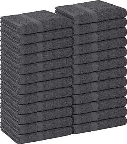 Utopia Towels, Salon Towel, Pack of 24, Not Bleach Proof, 16 by 27 Inches, Highly Absorbent Cotton Towels for Hand, Gym, Beauty, Spa, and Home Hair Care, Grey - Image 1