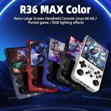 R36MAX Retro Handheld Game Console, 18000+ HD Games Mini Retro Video Console, 4.0 Inch IPS Screen, 64GB Memory, Portable Arcade Video Gaming Console Gift for Adults, Black - Image 2