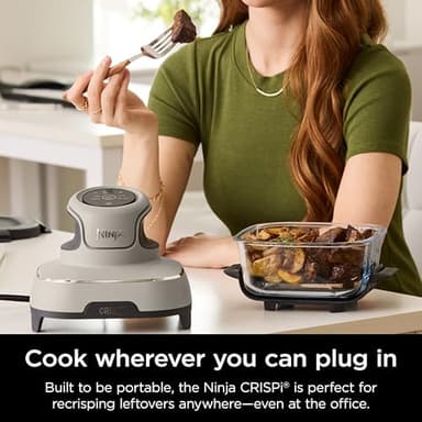 Ninja Crispi Air Fryer, Microwave, Freezer & Dishwasher Safe, Non Toxic Glass Portable Cooking System, 4 QT & 6 Cup Glass Containers with Storage Lids, Easy Meals, Air Fry, Bake, Stone, FN101ST - Image 11