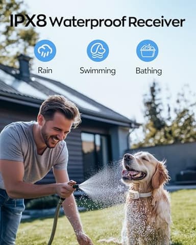 Jugbow Dog Training Collar - 4200FT Remote Dog Collar with 3 Training Modes, Electric Collar with LED Light & IPX8-Waterproof, Rechargeable E-Collar for Small Medium Large Dogs (Beige) - Image 4