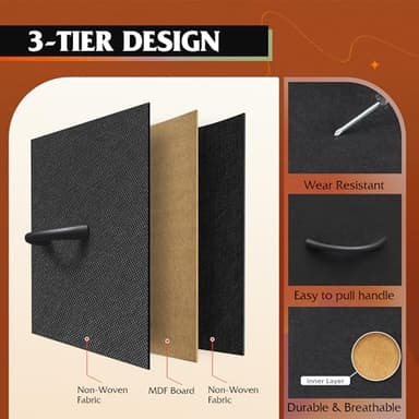 WLIVE Black TV Stand for 45, 50, 55 inch TV, Entertainment Center with LED Lights & Charging Station, TV Media Console Table with 8 Fabric Drawers and Open Shelves for Living Room, Hallway, Wood Top - Image 7